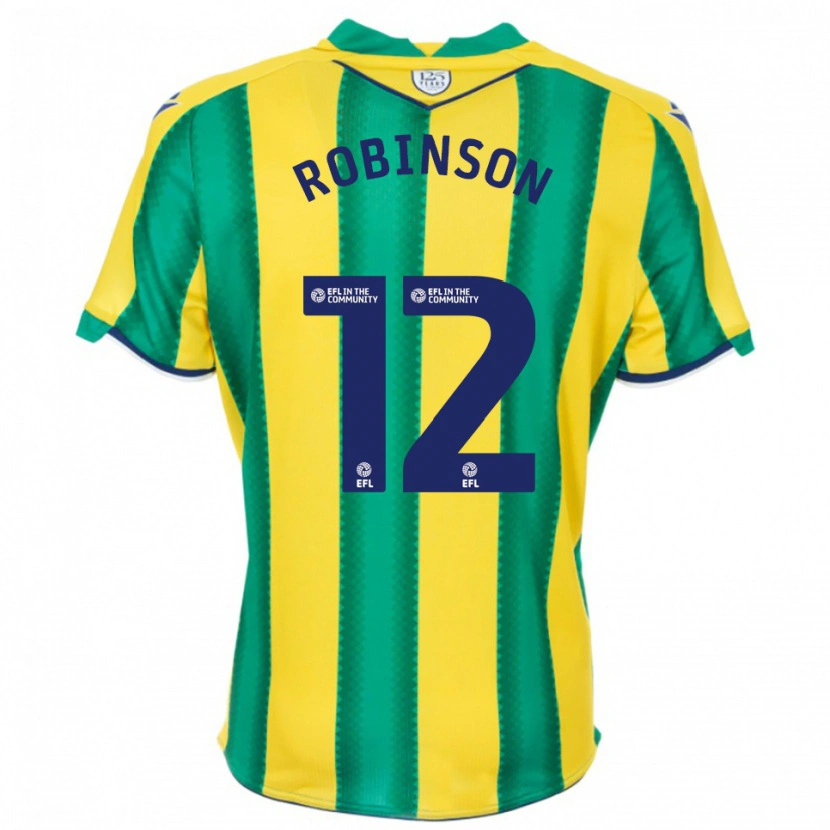 Danxen Kinderen Leanne Robinson #12 Geel Groen Uitshirt Uittenue 2025/26 T-Shirt