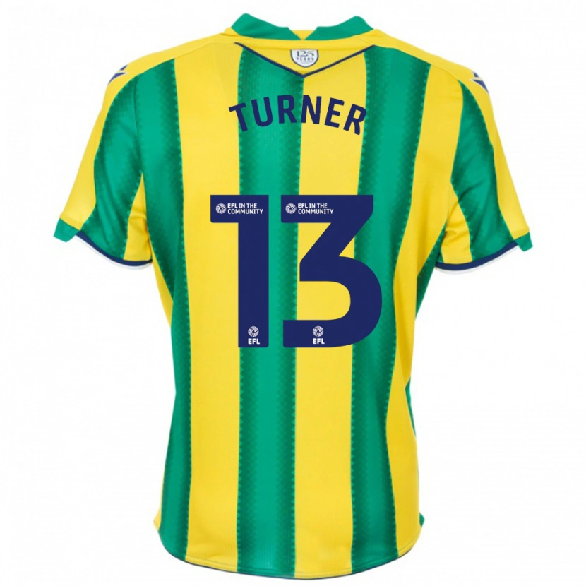 Danxen Kinderen Shannon Turner #13 Geel Groen Uitshirt Uittenue 2025/26 T-Shirt