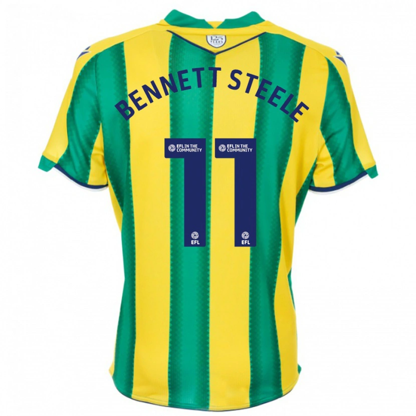 Danxen Kinderen Lizzie Bennett-Steele #11 Geel Groen Uitshirt Uittenue 2025/26 T-Shirt