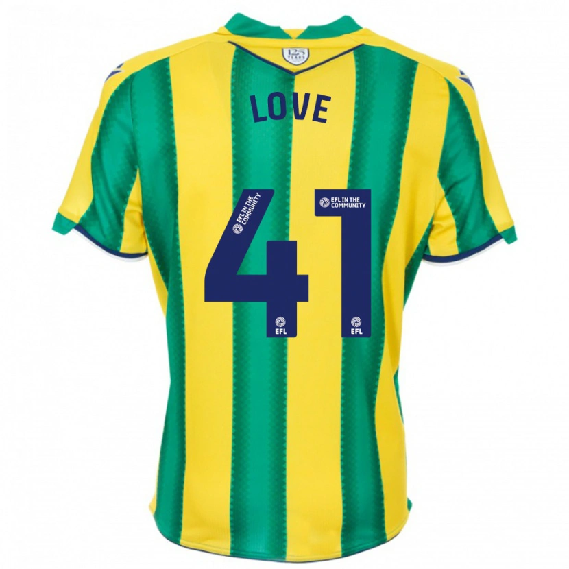 Danxen Kinderen Layton Love #41 Geel Groen Uitshirt Uittenue 2025/26 T-Shirt