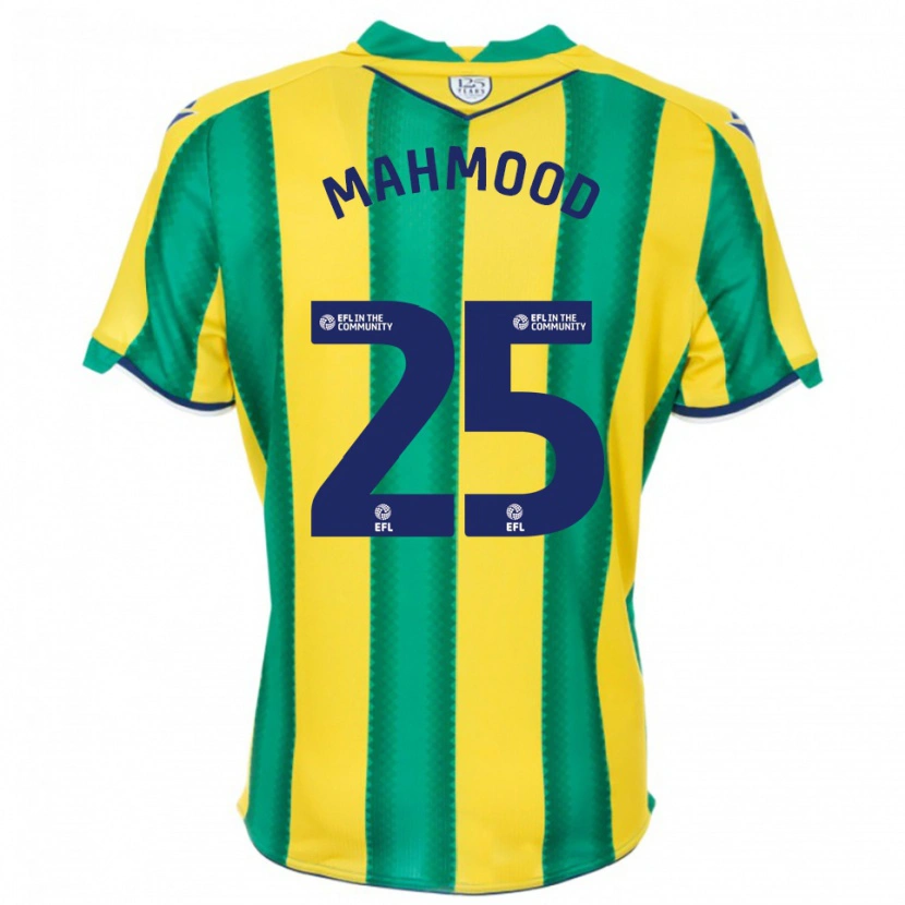 Danxen Kinderen Mahmood #25 Geel Groen Uitshirt Uittenue 2025/26 T-Shirt