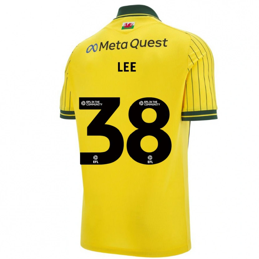 Danxen Kinderen Elliot Lee #38 Geel Groen Uitshirt Uittenue 2025/26 T-Shirt