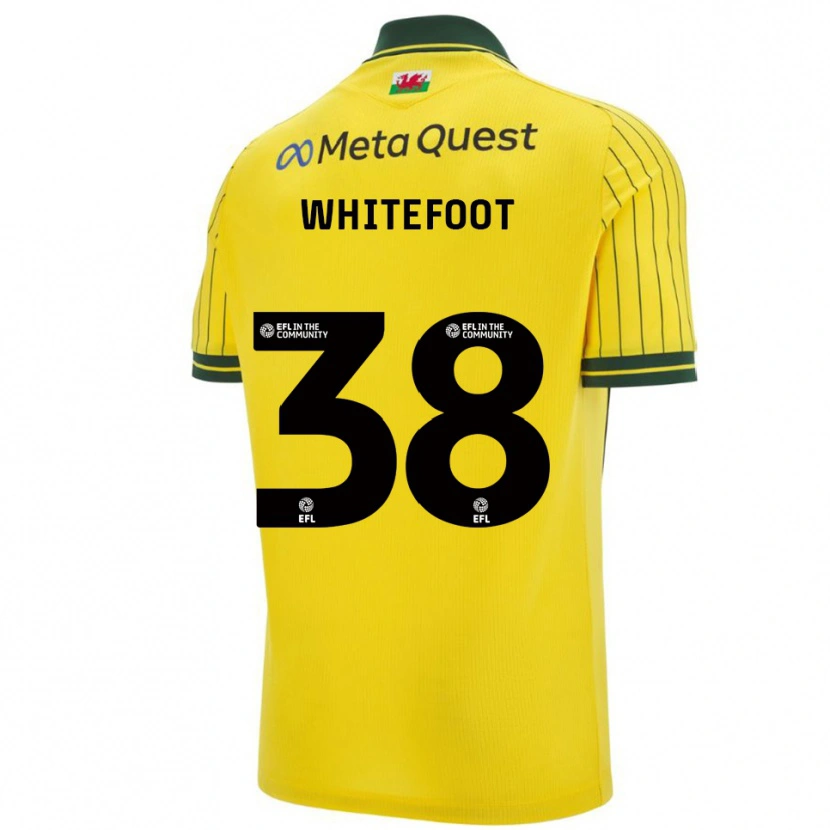 Danxen Kinderen Lily Whitefoot #38 Geel Groen Uitshirt Uittenue 2025/26 T-Shirt