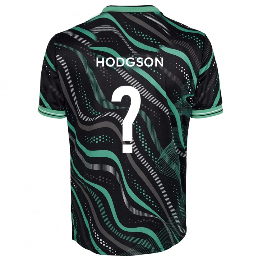 Danxen Kinderen Jamie Hodgson #0 Zwart Groen Uitshirt Uittenue 2025/26 T-Shirt