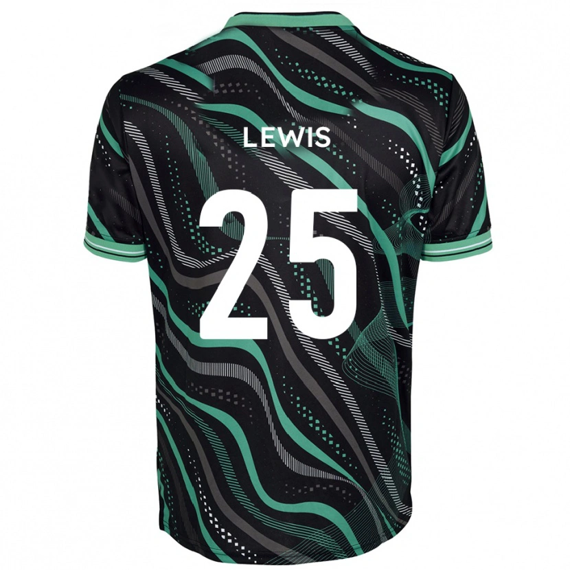 Danxen Kinderen Harry Lewis #25 Zwart Groen Uitshirt Uittenue 2025/26 T-Shirt