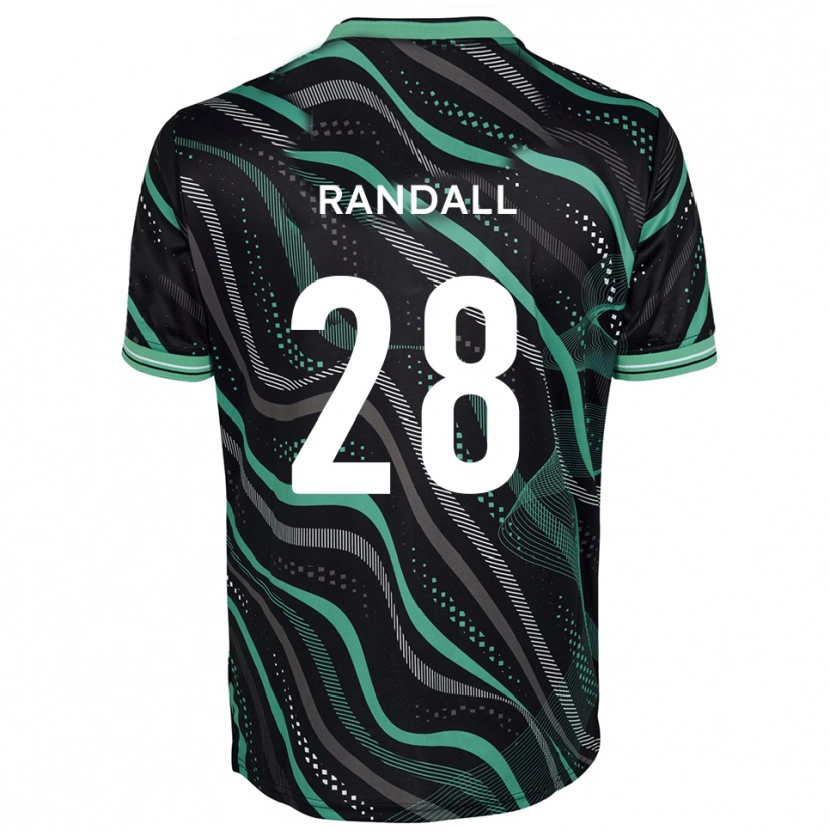 Danxen Kinderen Thomas Randall #28 Zwart Groen Uitshirt Uittenue 2025/26 T-Shirt