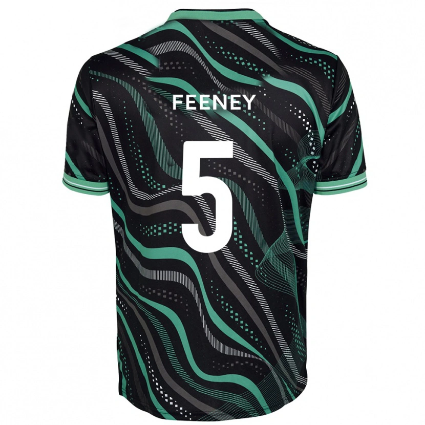 Danxen Kinderen Morgan Feeney #5 Zwart Groen Uitshirt Uittenue 2025/26 T-Shirt