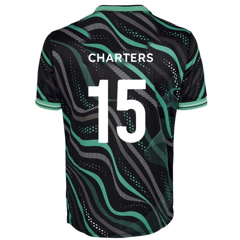 Danxen Kinderen Taylor Charters #15 Zwart Groen Uitshirt Uittenue 2025/26 T-Shirt