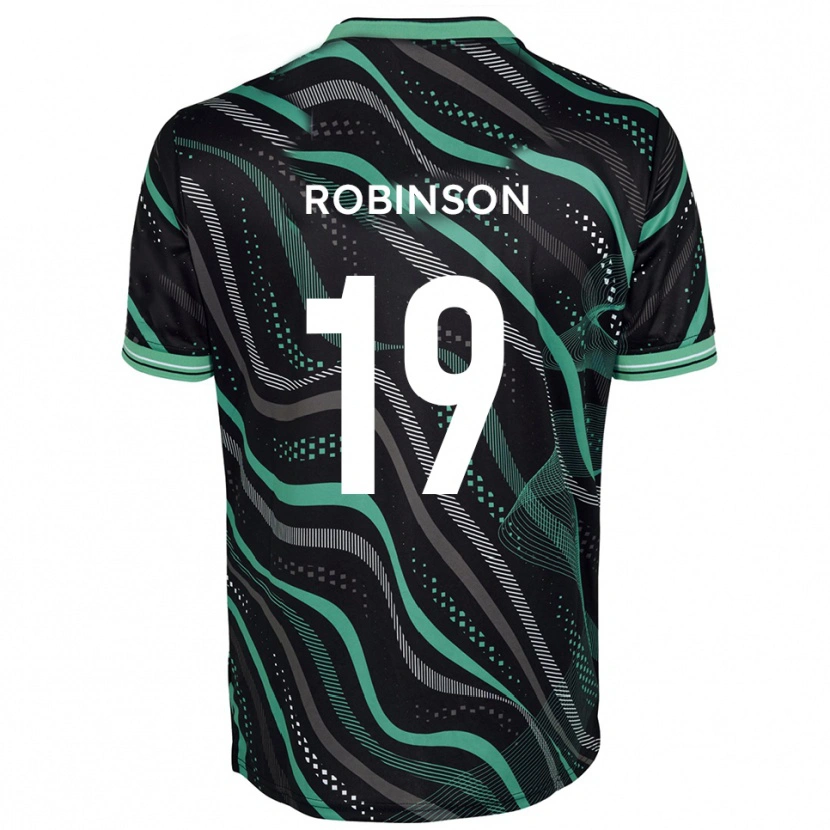 Danxen Kinderen Jack Robinson #19 Zwart Groen Uitshirt Uittenue 2025/26 T-Shirt