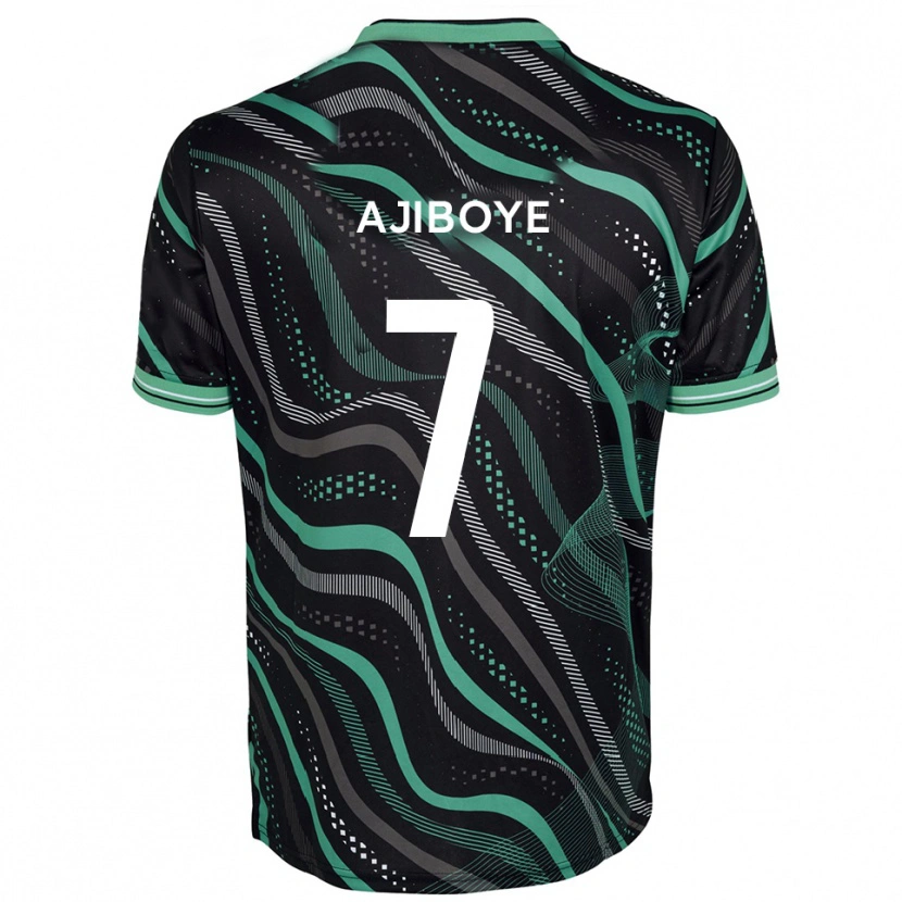 Danxen Kinderen David Ajiboye #7 Zwart Groen Uitshirt Uittenue 2025/26 T-Shirt