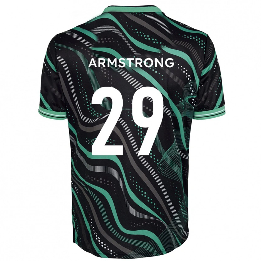 Danxen Kinderen Luke Armstrong #29 Zwart Groen Uitshirt Uittenue 2025/26 T-Shirt
