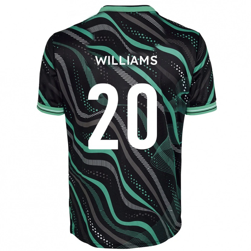Danxen Kinderen Ben Williams #20 Zwart Groen Uitshirt Uittenue 2025/26 T-Shirt