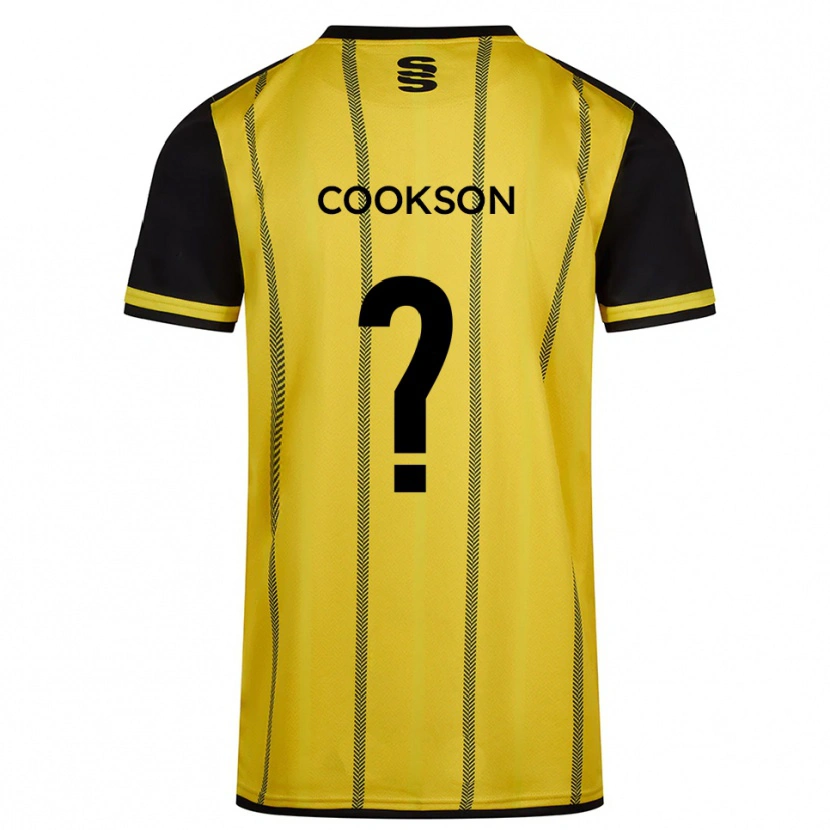 Danxen Kinderen Ashton Cookson #0 Geel Zwart Uitshirt Uittenue 2025/26 T-Shirt