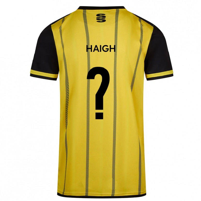 Danxen Kinderen Haigh Haigh #0 Geel Zwart Uitshirt Uittenue 2025/26 T-Shirt