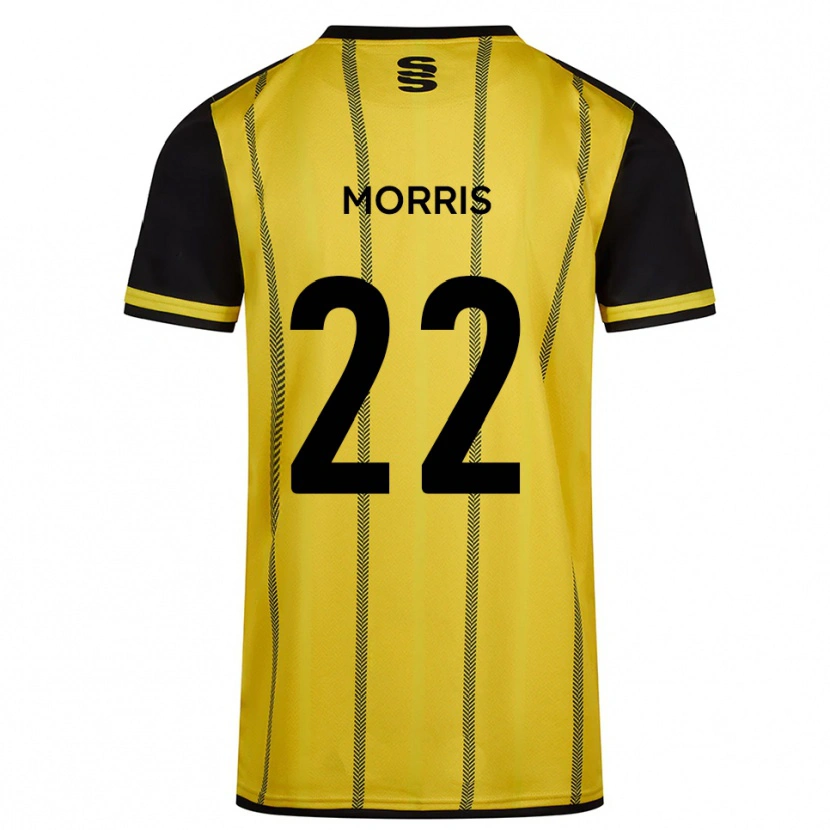 Danxen Kinderen Jack Morris #22 Geel Zwart Uitshirt Uittenue 2025/26 T-Shirt