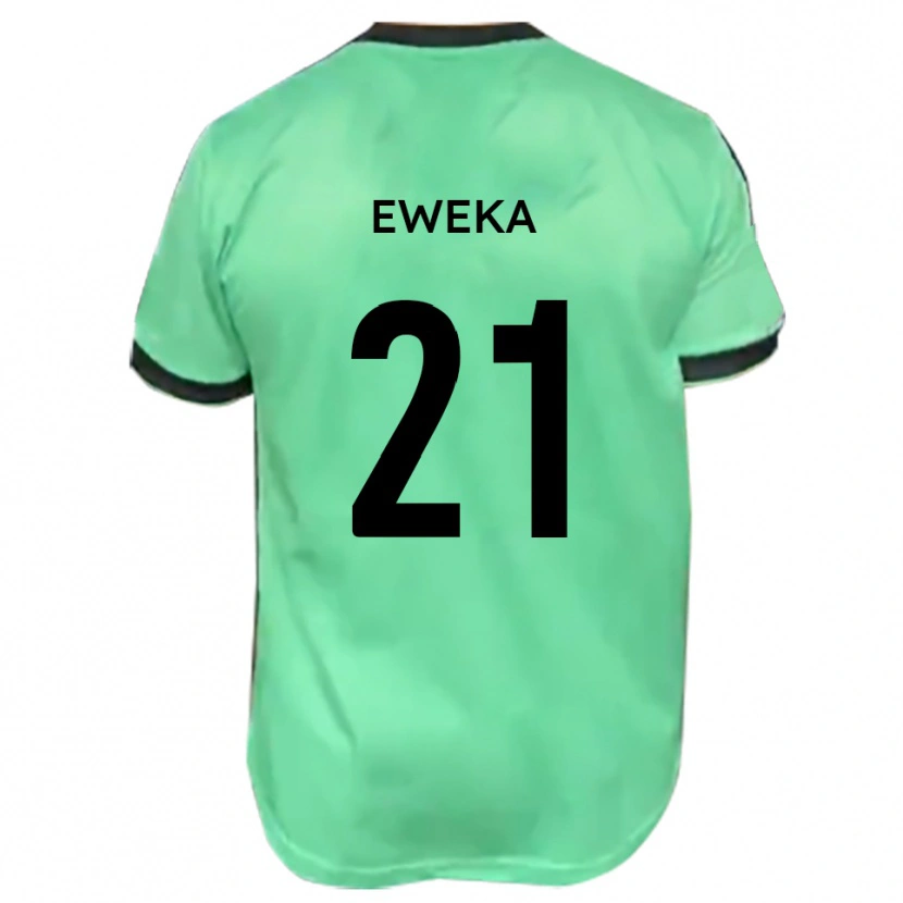 Danxen Kinderen Temi Eweka #21 Turkoois Zwart Uitshirt Uittenue 2025/26 T-Shirt