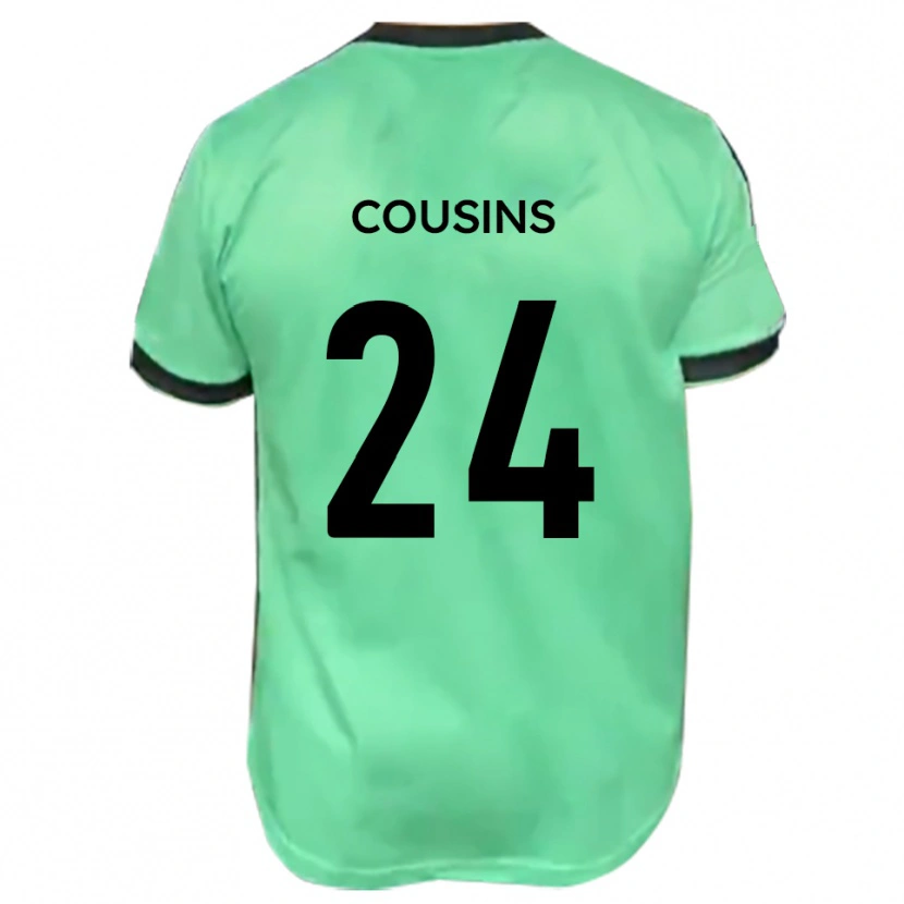 Danxen Kinderen Jordan Cousins #24 Turkoois Zwart Uitshirt Uittenue 2025/26 T-Shirt