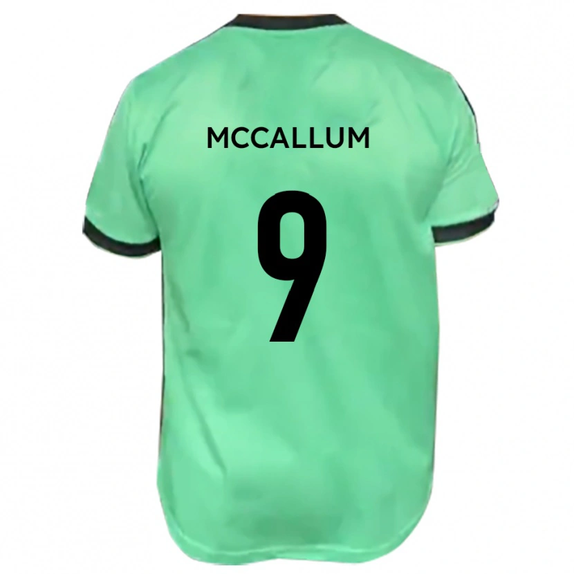 Danxen Kinderen Paul Mccallum #9 Turkoois Zwart Uitshirt Uittenue 2025/26 T-Shirt