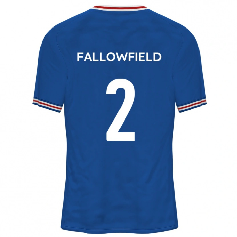 Danxen Kinderen Ryan Fallowfield #2 Dodger Blue Uitshirt Uittenue 2025/26 T-Shirt