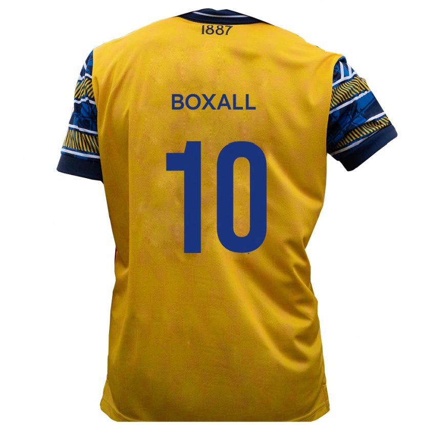 Danxen Kinderen Lucas Boxall #10 Geel Zwart Uitshirt Uittenue 2025/26 T-Shirt