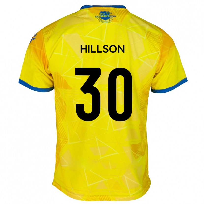 Danxen Kinderen James Hillson #30 Geel Blauw Uitshirt Uittenue 2025/26 T-Shirt