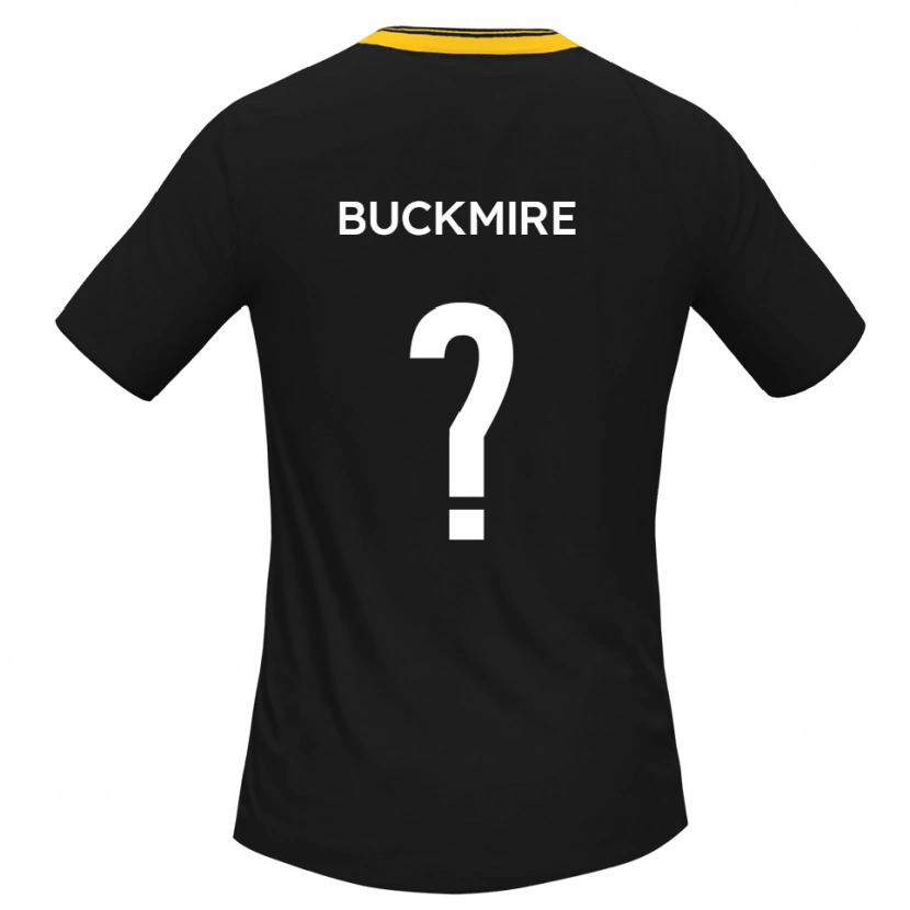 Danxen Kinderen Justine Buckmire #0 Zwart Geel Uitshirt Uittenue 2025/26 T-Shirt