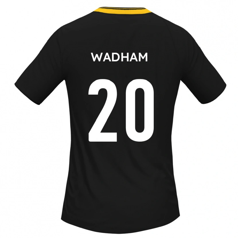 Danxen Kinderen Jack Wadham #20 Zwart Geel Uitshirt Uittenue 2025/26 T-Shirt