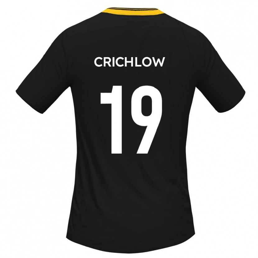 Danxen Kinderen Kane Crichlow #19 Zwart Geel Uitshirt Uittenue 2025/26 T-Shirt