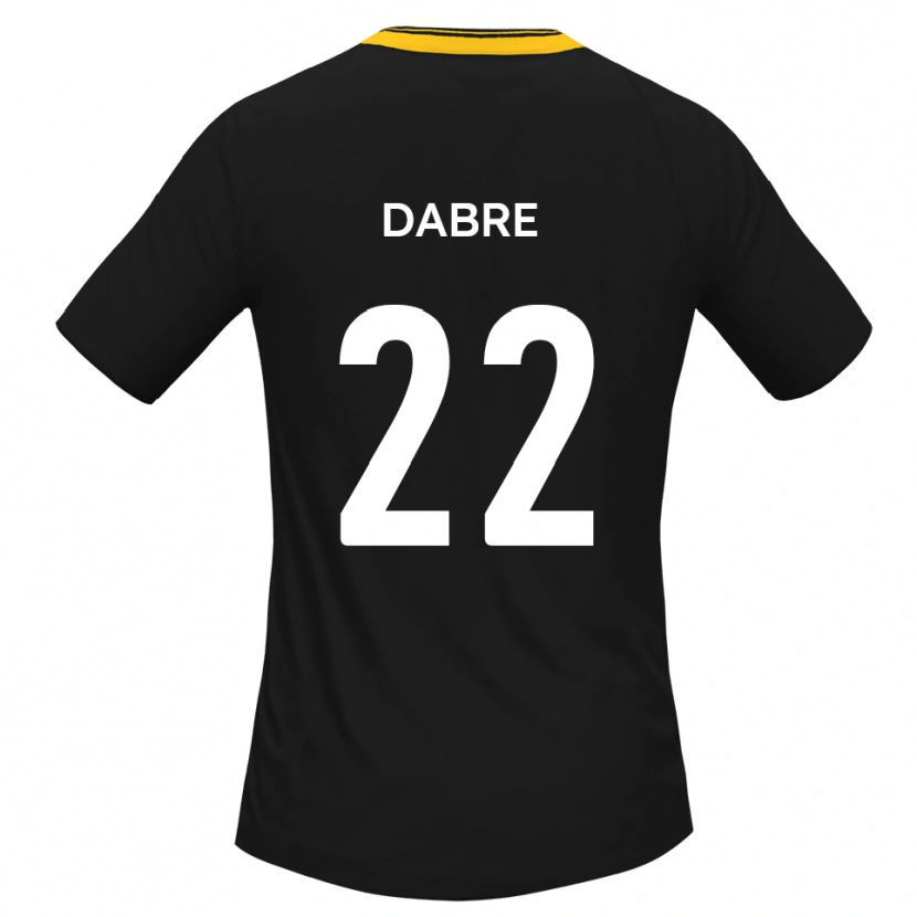 Danxen Kinderen Mo Dabre #22 Zwart Geel Uitshirt Uittenue 2025/26 T-Shirt