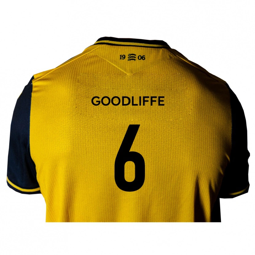 Danxen Kinderen Ben Goodliffe #6 Geel Zwart Uitshirt Uittenue 2025/26 T-Shirt