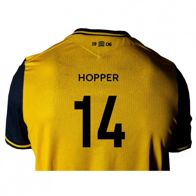 Danxen Kinderen Tom Hopper #14 Geel Zwart Uitshirt Uittenue 2025/26 T-Shirt