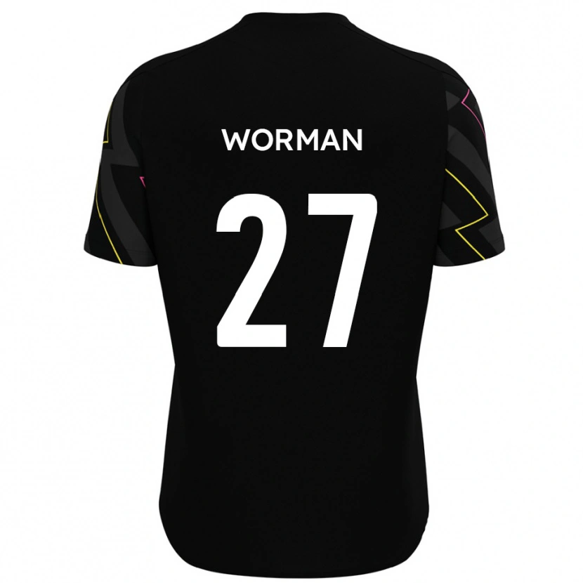 Danxen Kinderen Ben Worman #27 Zwart Grijs Uitshirt Uittenue 2025/26 T-Shirt