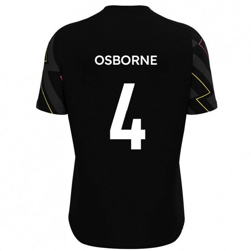Danxen Kinderen Jamey Osborne #4 Zwart Grijs Uitshirt Uittenue 2025/26 T-Shirt