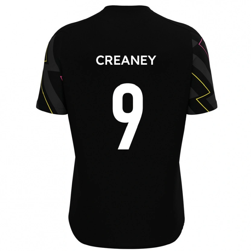 Danxen Kinderen Dan Creaney #9 Zwart Grijs Uitshirt Uittenue 2025/26 T-Shirt