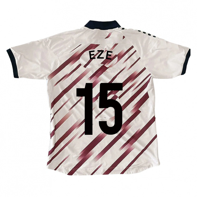 Danxen Kinderen Dubem Eze #15 Wit Rood Uitshirt Uittenue 2025/26 T-Shirt