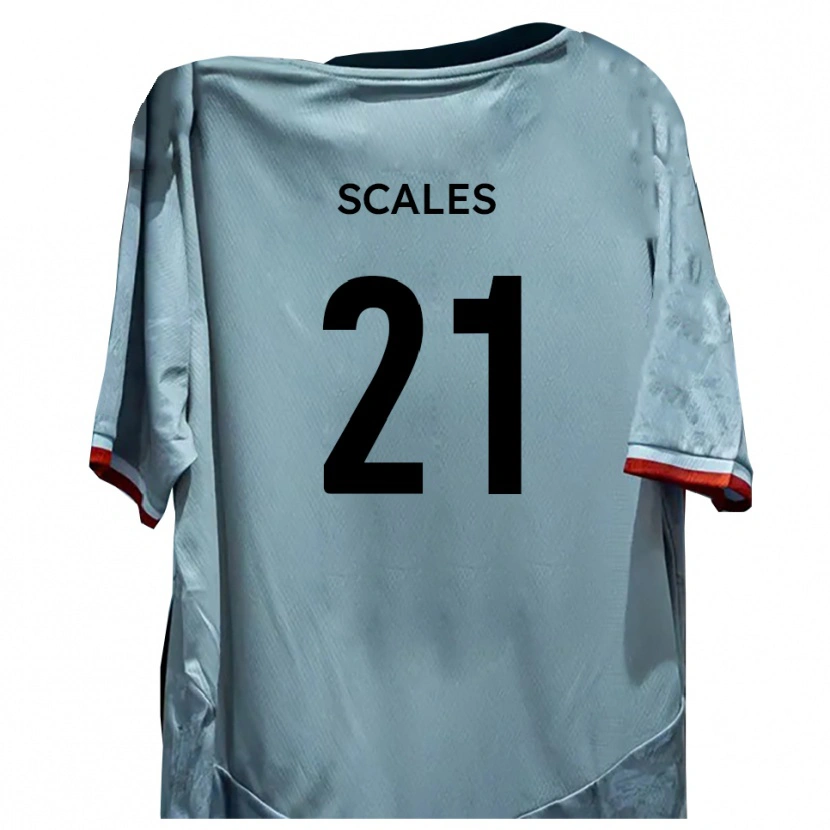 Danxen Kinderen Alfie Scales #21 Wit Zwart Uitshirt Uittenue 2025/26 T-Shirt