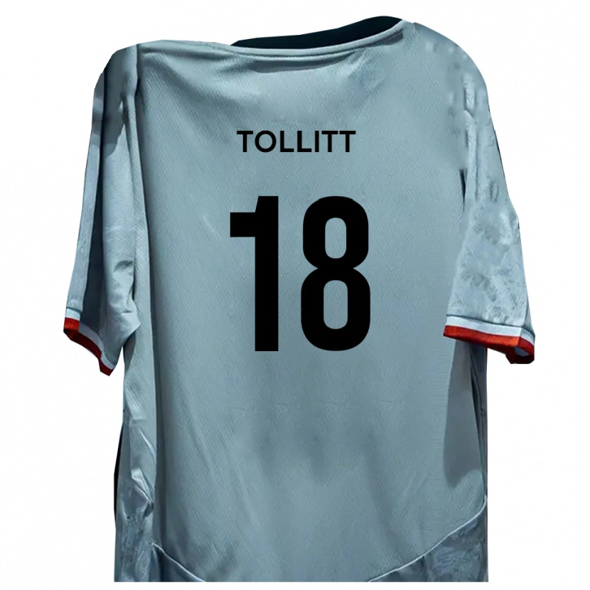 Danxen Kinderen Ben Tollitt #18 Wit Zwart Uitshirt Uittenue 2025/26 T-Shirt
