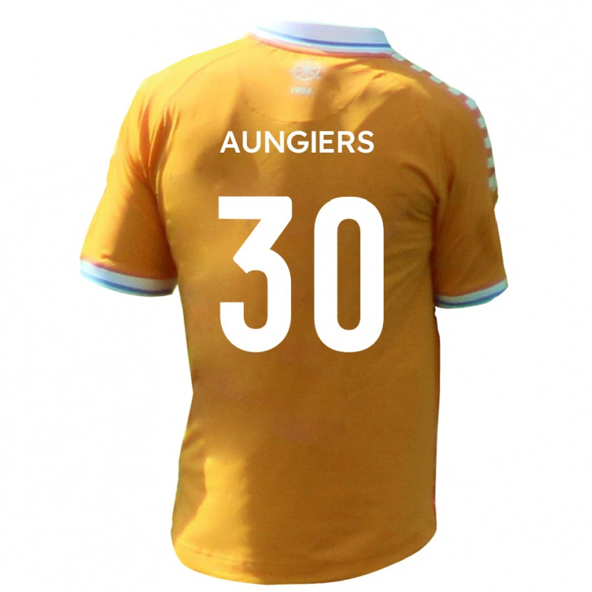 Danxen Kinderen Joe Aungiers #30 Geel Blauw Uitshirt Uittenue 2025/26 T-Shirt