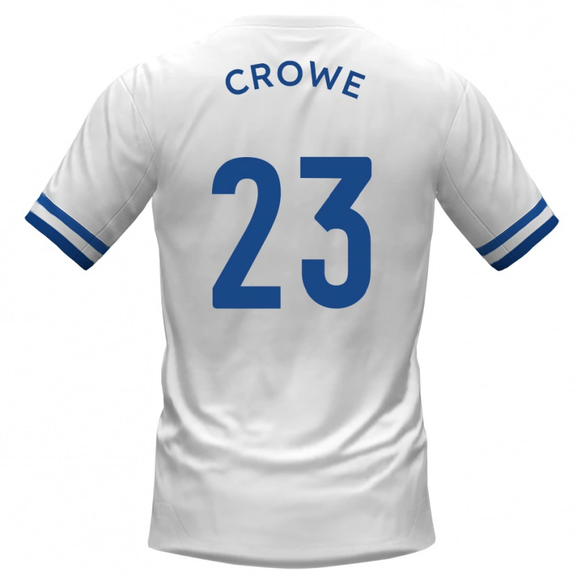 Danxen Kinderen Dylan Crowe #23 Wit Blauw Uitshirt Uittenue 2025/26 T-Shirt