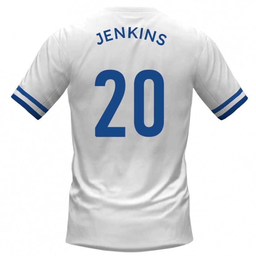 Danxen Kinderen Jack Jenkins #20 Wit Blauw Uitshirt Uittenue 2025/26 T-Shirt