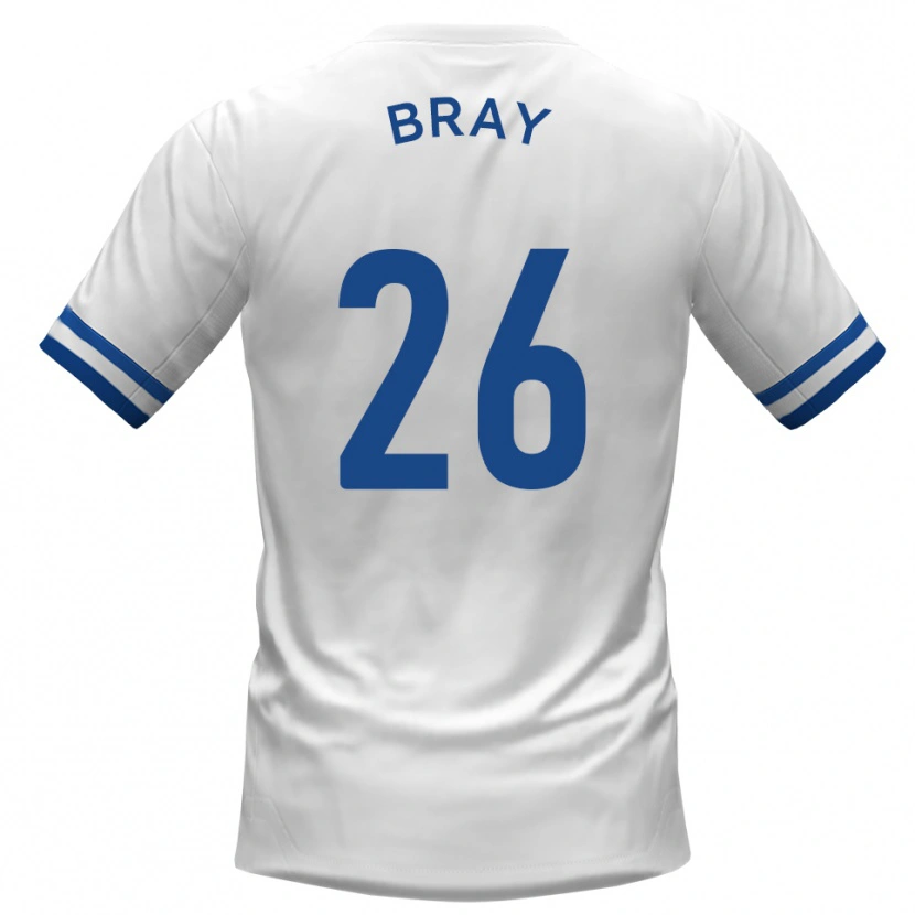 Danxen Kinderen Owen Bray #26 Wit Blauw Uitshirt Uittenue 2025/26 T-Shirt