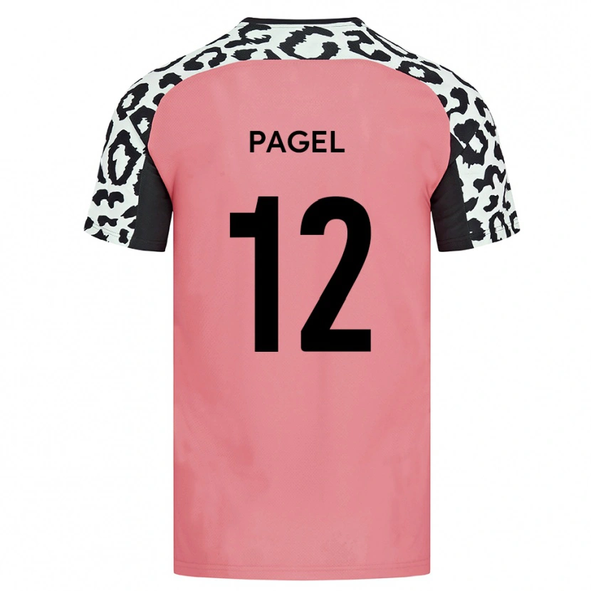 Danxen Kinderen Fiachra Pagel #12 Roze Zwart Uitshirt Uittenue 2025/26 T-Shirt