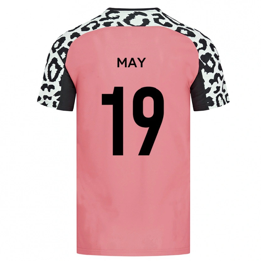 Danxen Kinderen Adam May #19 Roze Zwart Uitshirt Uittenue 2025/26 T-Shirt