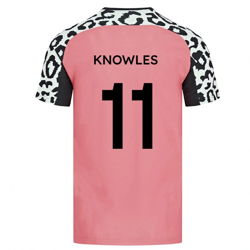 Danxen Kinderen Tom Knowles #11 Roze Zwart Uitshirt Uittenue 2025/26 T-Shirt