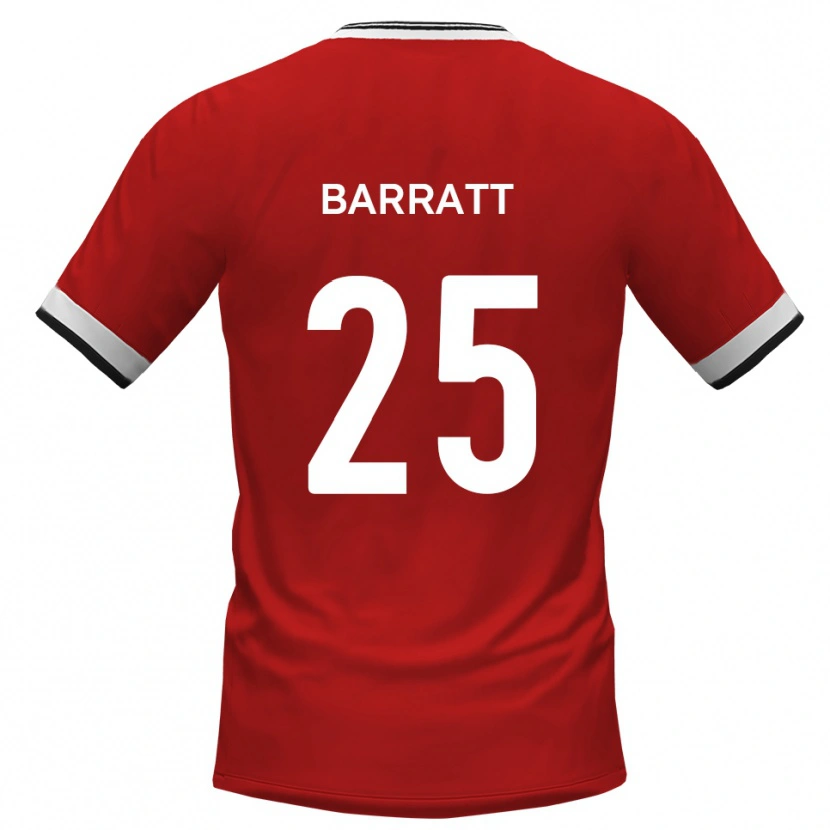 Danxen Kinderen Sam Barratt #25 Wit Zwart Uitshirt Uittenue 2025/26 T-Shirt