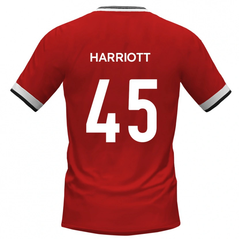 Danxen Kinderen Callum Harriott #45 Wit Zwart Uitshirt Uittenue 2025/26 T-Shirt