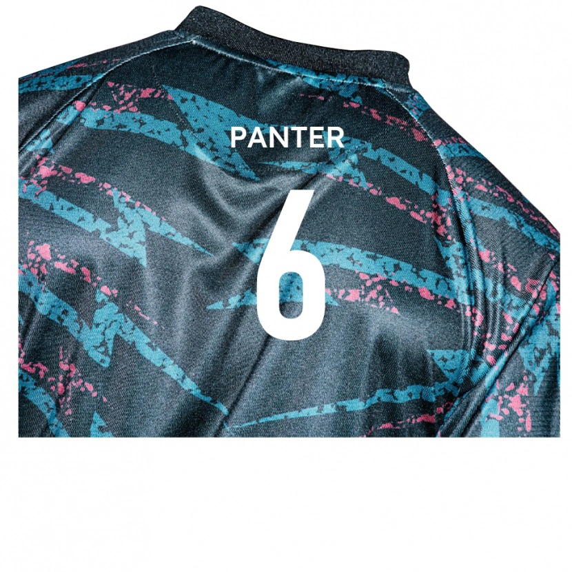Danxen Kinderen Corey Panter #6 Zwart Marine Uitshirt Uittenue 2025/26 T-Shirt