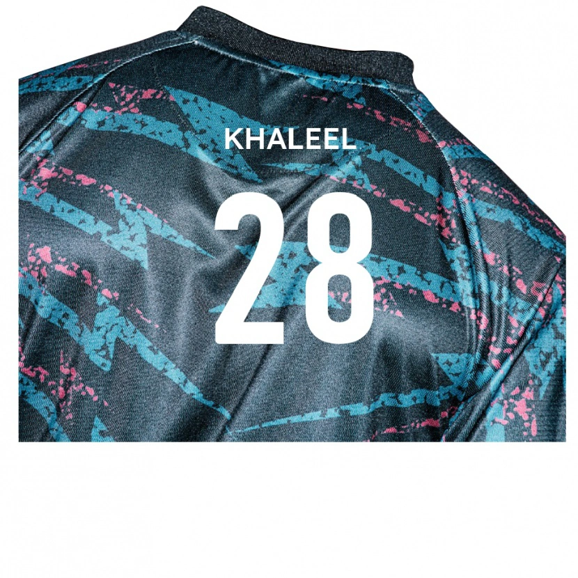 Danxen Kinderen Rafiq Khaleel #28 Zwart Marine Uitshirt Uittenue 2025/26 T-Shirt