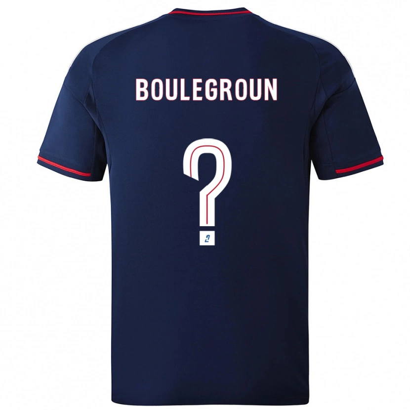 Danxen Kinderen Hocine Boulegroun #0 Marine Rood Uitshirt Uittenue 2025/26 T-Shirt