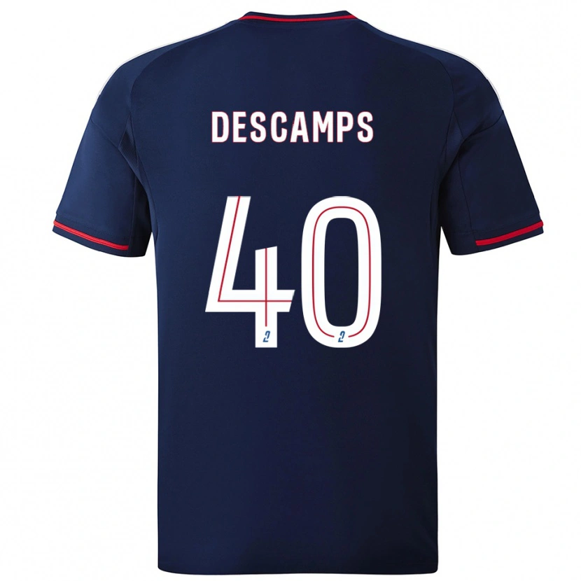 Danxen Kinderen Rémy Descamps #40 Marine Rood Uitshirt Uittenue 2025/26 T-Shirt